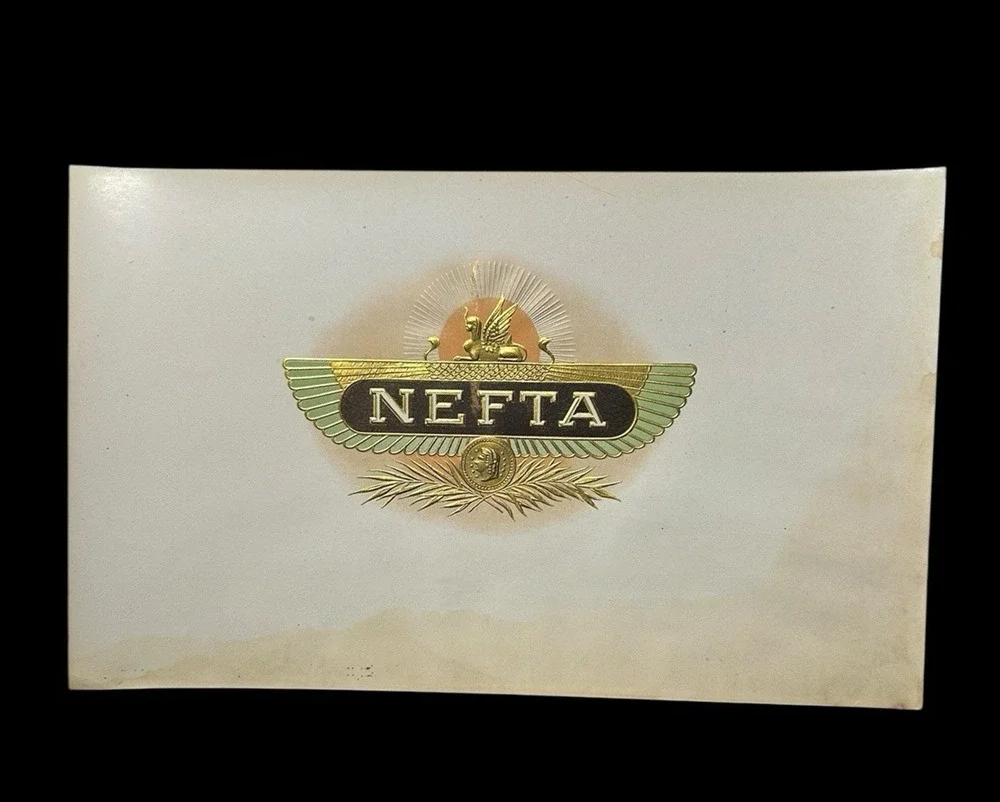 Nefta Original Cigar Label Circa 1900's Embossed Rare
